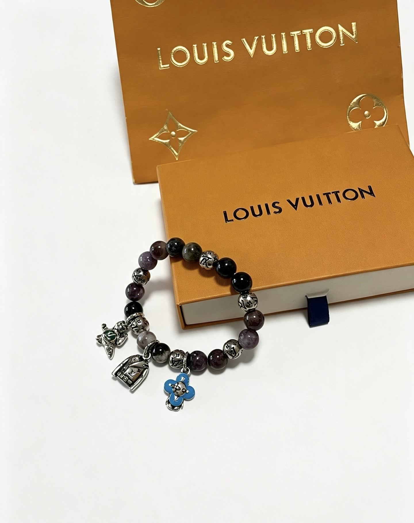 Louis Vuitton Beaded Bracelet with Charms